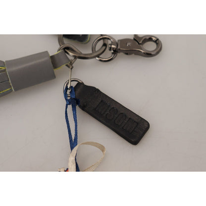 MSGM Multicolor Rocket Ship Silver Tone Metal Keychain MSGM