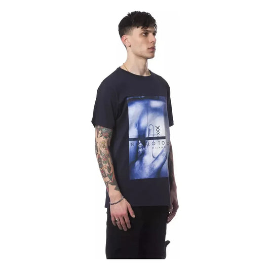 Nicolo Tonetto Blue Cotton Men T-Shirt NI-12963-M