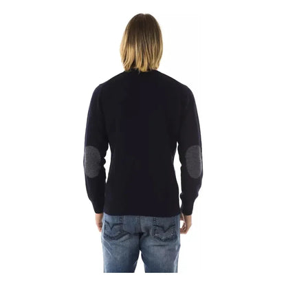 Uominitaliani Blue Wool Men Sweater 1728,67345744032,Blue,Clothing,Men,Men - Clothing,New with tags,S,Sweaters - Clothing,Sweaters - Men - Clothing,Sweatshirts - Sweaters - Clothing,Uominitaliani
