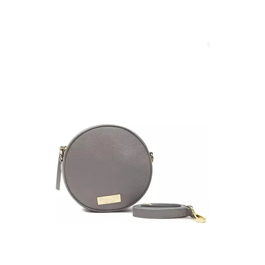 Pompei Donatella Gray Leather Women Crossbody Bag Crossbody Bag