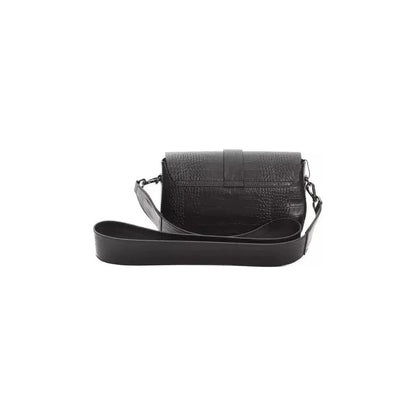 Pompei Donatella Black Leather Women Crossbody