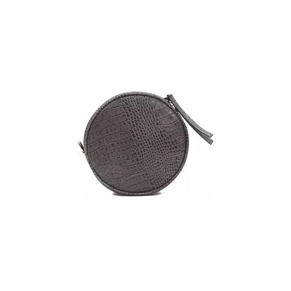 Pompei Donatella Gray Leather Women Crossbody Bag