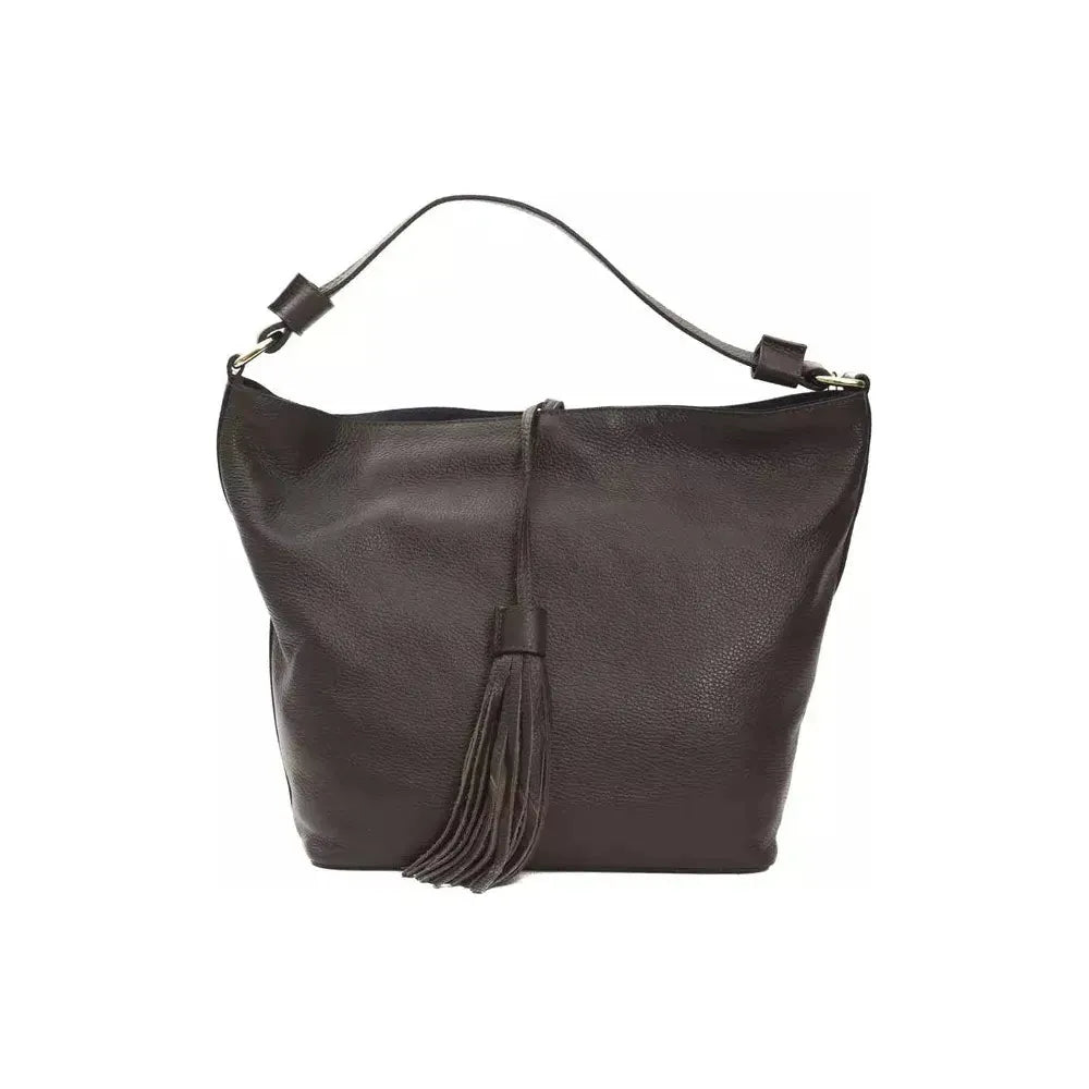 Pompei Donatella Brown Leather Women Shoulder Bag