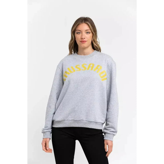 Trussardi Gray Cotton Women Sweatshirt Trussardi