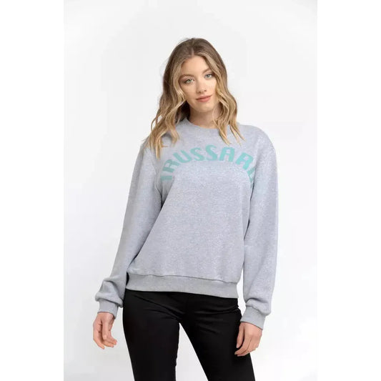 Trussardi Gray Cotton Women Sweatshirt Trussardi