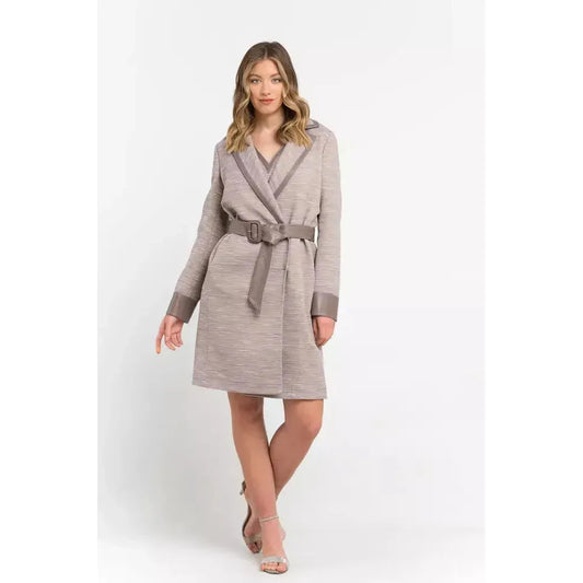 Trussardi Beige Cotton Women Coat Trussardi