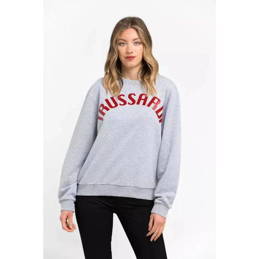 Trussardi Gray Cotton Women Sweatshirt Trussardi