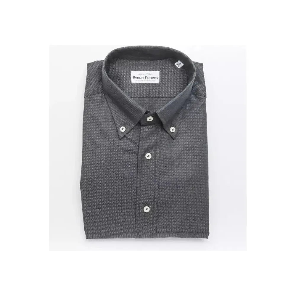 Robert Friedman Green Cotton Men Shirt