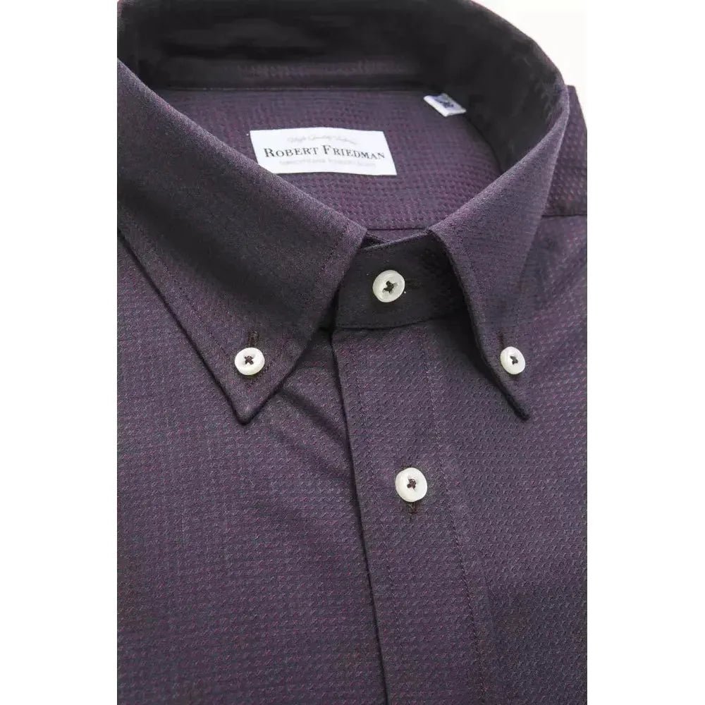 Robert Friedman Black Cotton Men's Shirt