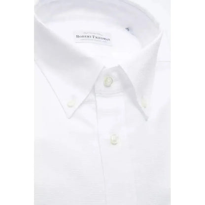 Robert Friedman White Cotton Men's Shirt