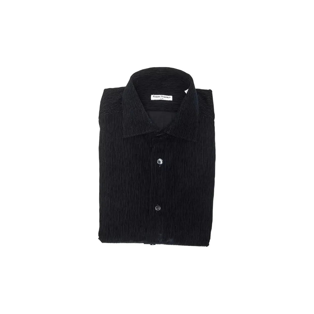 Robert Friedman Black Cotton Men's Shirt