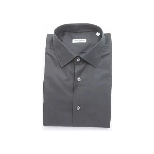 Robert Friedman Black Cotton Men's Shirt