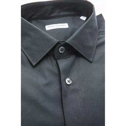 Robert Friedman Black Cotton Men's Shirt
