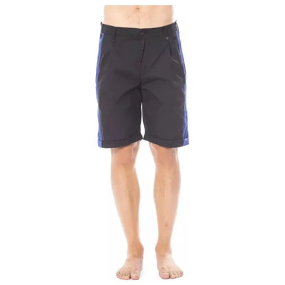 Verri Black Cotton Men's Casual Short