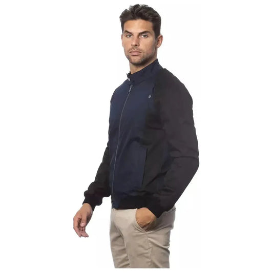 Verri Blue Cotton Men Bomber Jacket VE-18318-IT46 | S