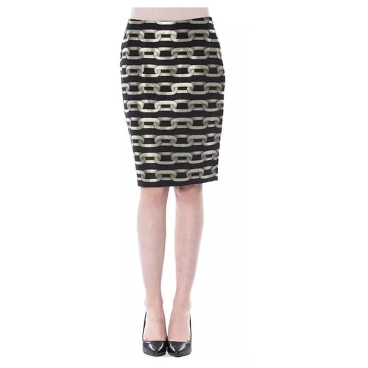 BYBLOS Black Viscose Women Skirt BYBLOS