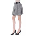 BYBLOS Black Viscose Women Skirt BYBLOS Gray