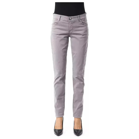 BYBLOS Gray Cotton Women's Pant BYBLOS