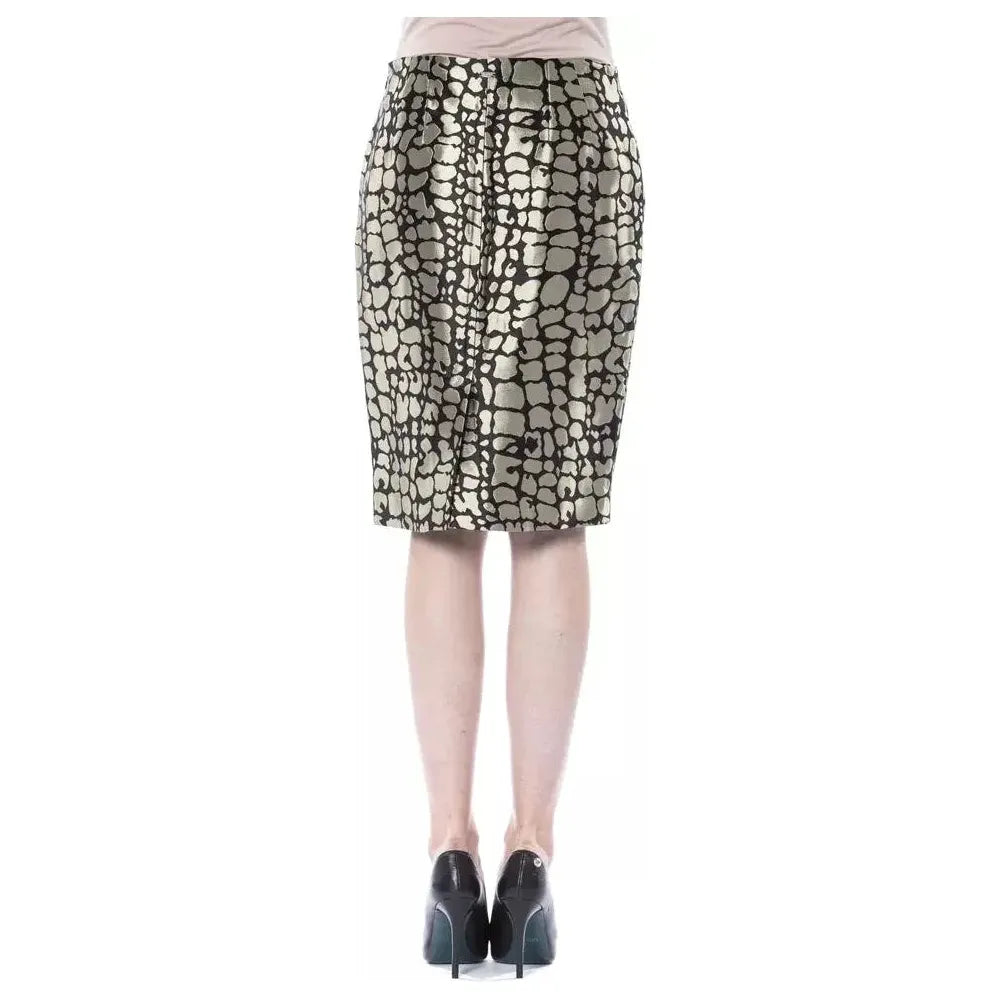 BYBLOS Gold Viscose Women Skirt BYBLOS