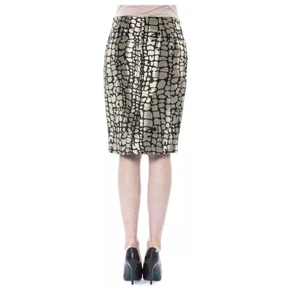 BYBLOS Gold Viscose Women Skirt BYBLOS