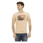 Trussardi Action Beige Cotton Men T-Shirt TR-22668-M