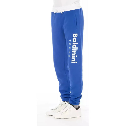 Baldinini Trend Blue Cotton Men Sport Pant BA-22494-XS