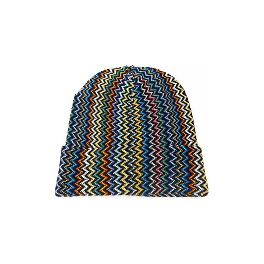 Missoni Multicolor Wool Men Hat 1728,67345744032,Accessories,Beanie - Hats - Accessories,Hats & Caps - Men - Accessories,Hats - Accessories,Men,Men - Accessories,Missoni,Multicolor,New with tags,UNI