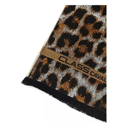 Cavalli Class Brown Wool Men Scarf 1728,67345744032,Accessories,Brown,Cavalli Class,Men,Men - Accessories,New with tags,Scarves - Accessories,Scarves - Men - Accessories,Scarves - Scarves - Accessories