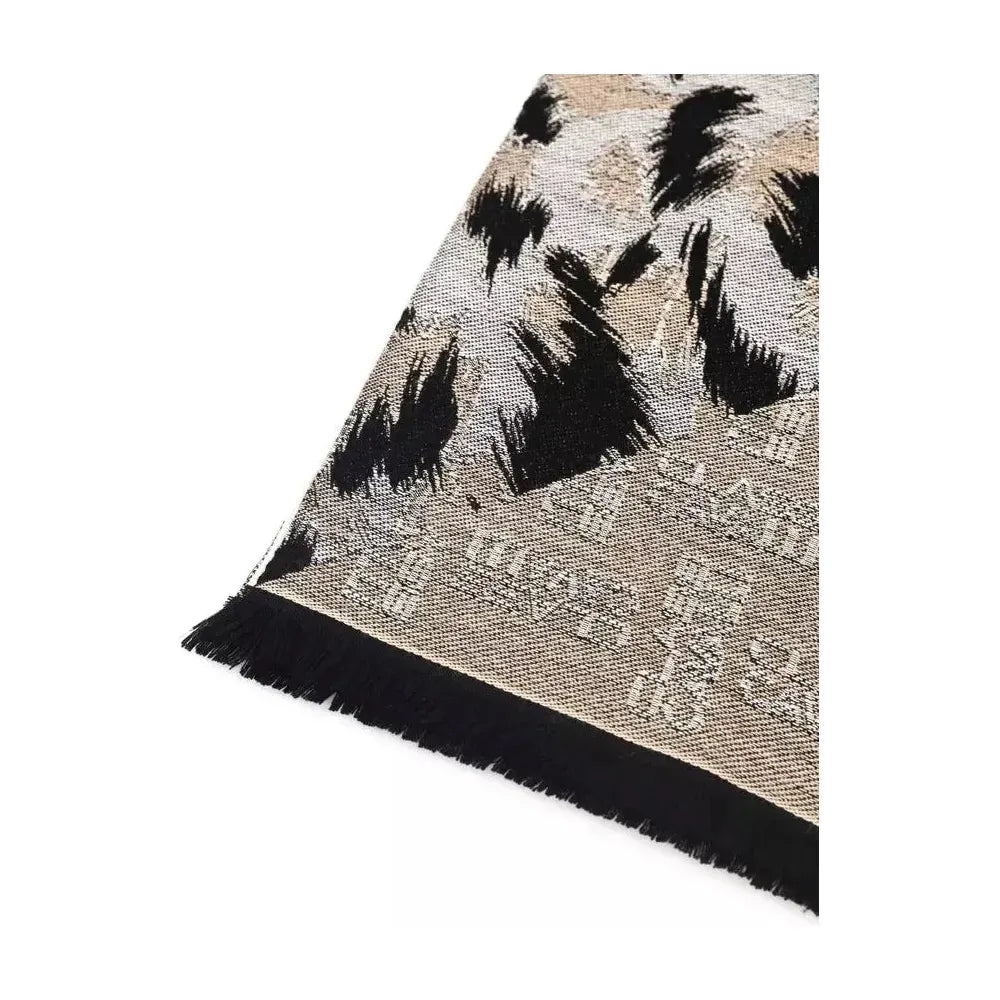 Cavalli Class Beige Wool Men Scarf 1728,67345744032,Accessories,Beige,Cavalli Class,Men,Men - Accessories,New with tags,Scarves - Accessories,Scarves - Men - Accessories,Scarves - Scarves - Accessories
