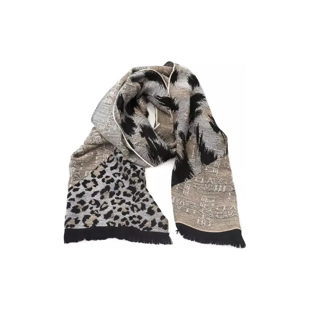Cavalli Class Beige Wool Men Scarf 1728,67345744032,Accessories,Beige,Cavalli Class,Men,Men - Accessories,New with tags,Scarves - Accessories,Scarves - Men - Accessories,Scarves - Scarves - Accessories