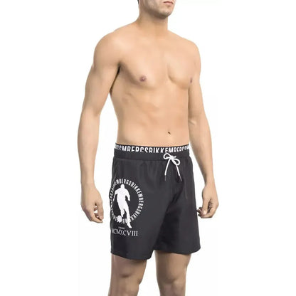 Bikkembergs Black Polyester Men Swim Short