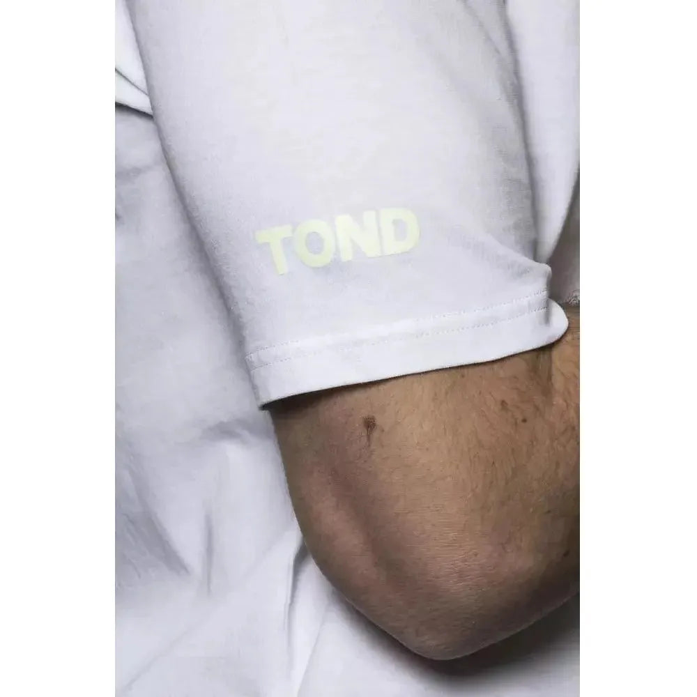 Tond White Cotton Men T-Shirt Tond