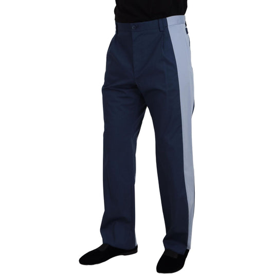 Dolce & Gabbana Blue Cotton Straight Fit Pants PAN73283 - 50