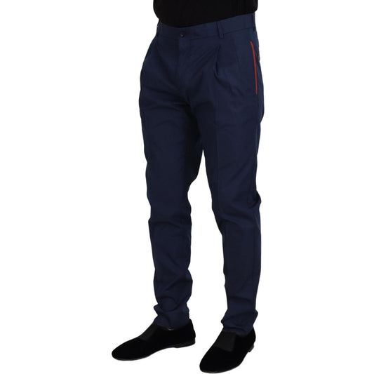 Dolce & Gabbana Blue Cotton Chino Formal Pants PAN73332 - 50