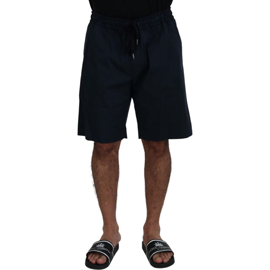 Dolce & Gabbana Blue Bermuda Mid Waist Casual Shorts PAN74018 - 58