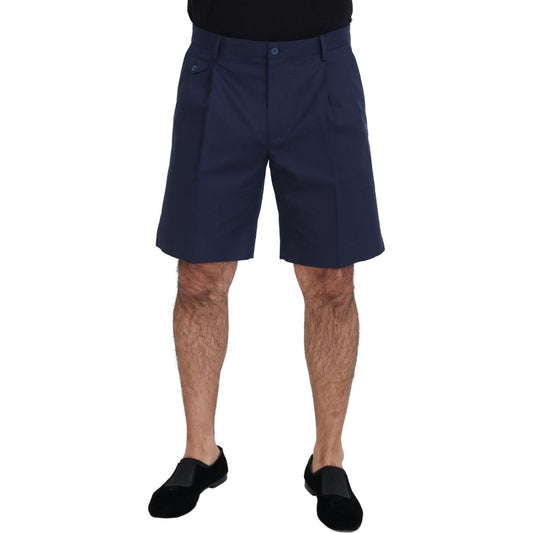 Dolce & Gabbana Blue Chinos Cotton Stretch Casual Shorts PAN74239 - 52