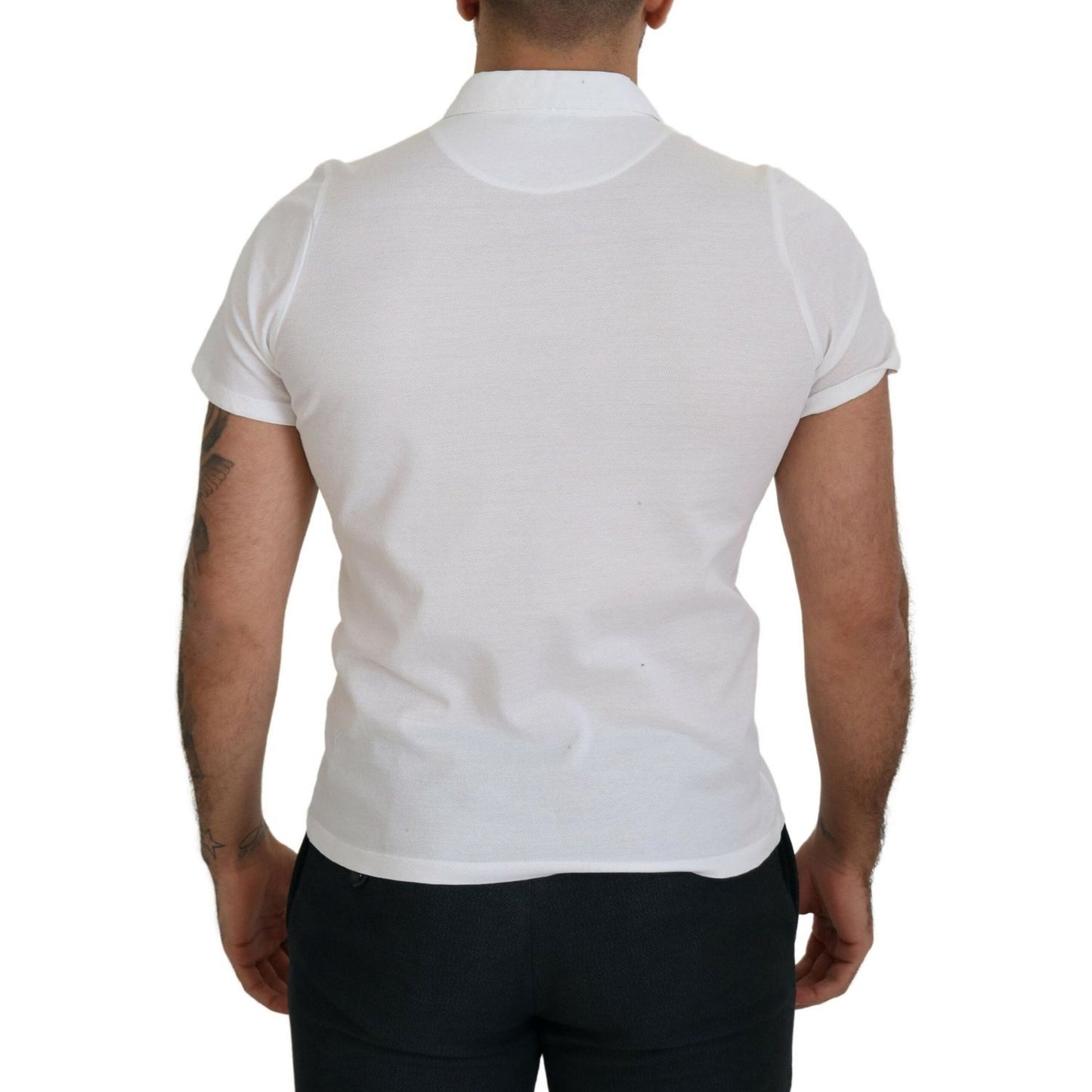 FRADI White Cotton Collared Short Sleeves Polo T-shirt FRADI
