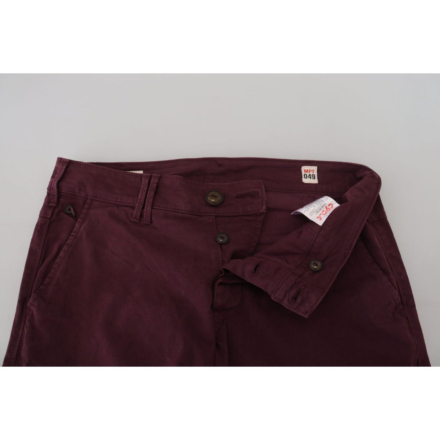 CYCLE Maroon Cotton Stretch Skinny Casual Men Pants CYCLE