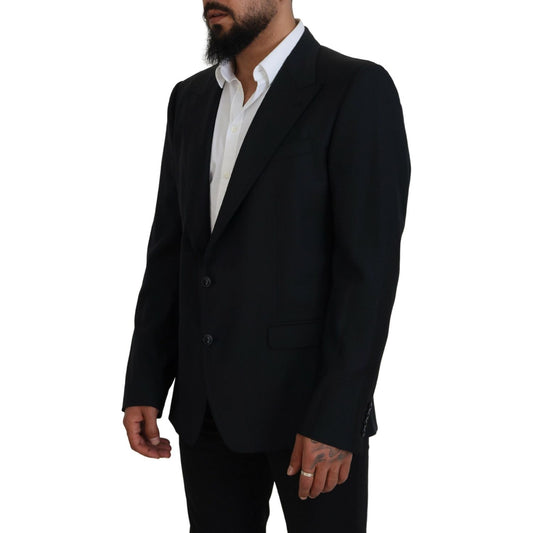 Dolce & Gabbana Dark Blue Wool Formal Sicilia Blazer KOS2129- 56