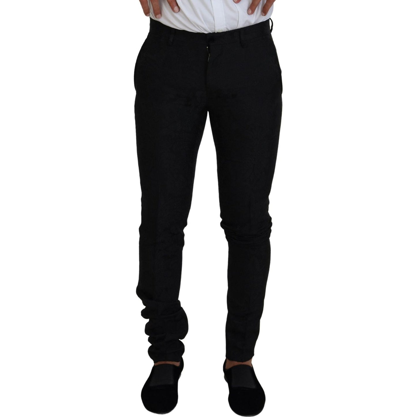 Dolce & Gabbana Black Polyester Men 2 Piece MARTINI Suit