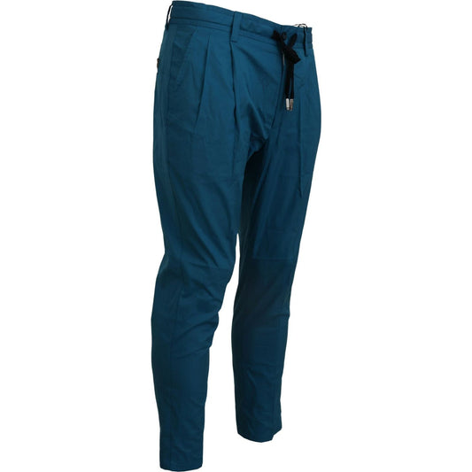 Dolce & Gabbana Blue Cotton Chinos Trousers Pants PAN74540- 44