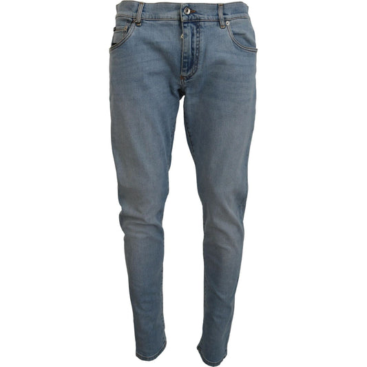 Dolce & Gabbana Blue Wash Slim Fit Cotton Denim Jeans PAN74541- 60