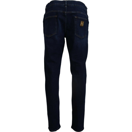 Dolce & Gabbana Dark Blue Cotton Denim SKINNY Jeans PAN74546- 58