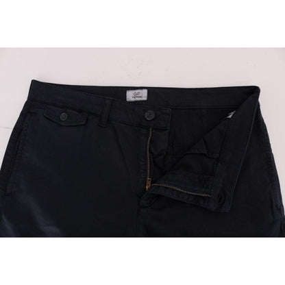 GF Ferre Blue Cotton Stretch Chinos Pants GF Ferre