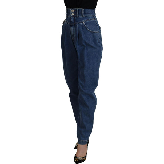 Dolce & Gabbana Blue High Waist Denim Cotton Stretch Jeans PAN74231-36
