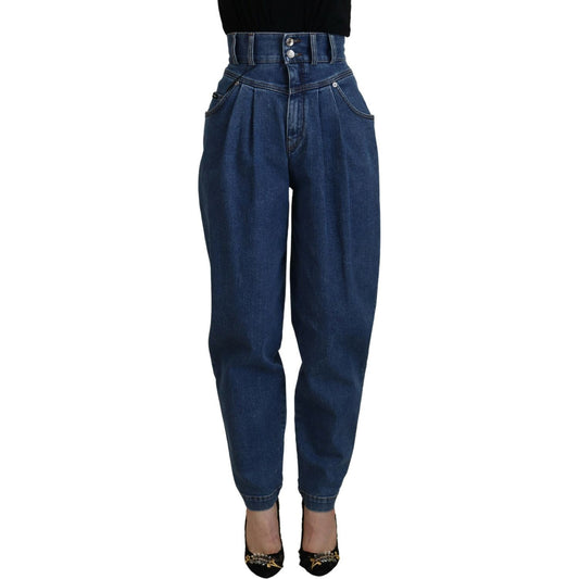 Dolce & Gabbana Blue High Waist Denim Cotton Stretch Jeans PAN74231-36