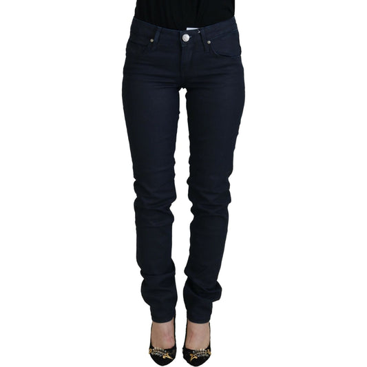 Acht Blue Cotton Low Waist Slim Fit Women Casual Denim Jeans Acht