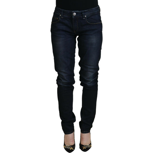Acht Blue Cotton Skinny Low Waist Women Casual Denim Jeans PAN72693- 26