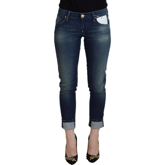 Acht Blue Cotton Slim Fit Women Casual Denim Jeans Acht