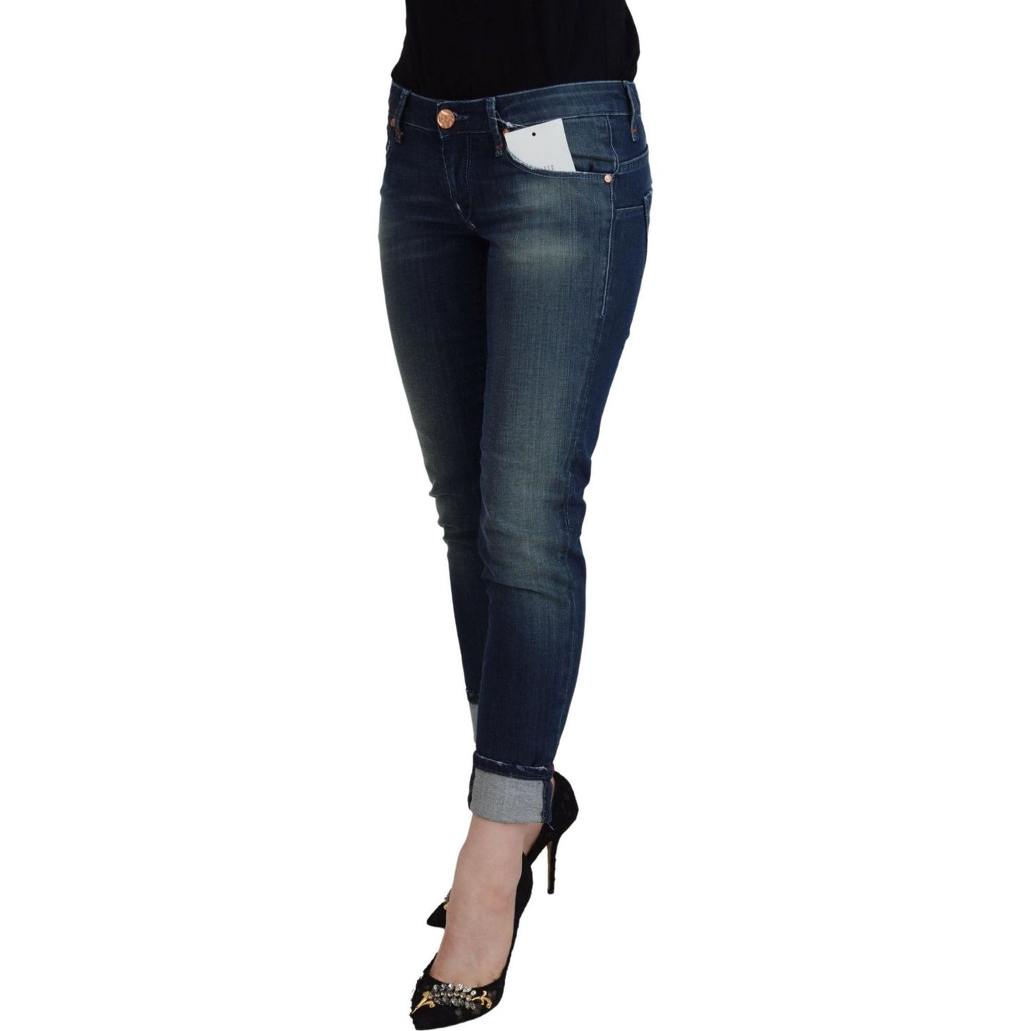 Acht Blue Cotton Slim Fit Women Casual Denim Jeans PAN74096- 26
